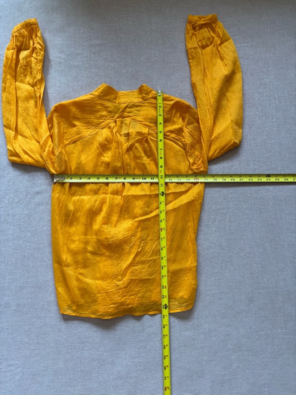 Rag & Bone yellow silk top. - Picture 8 of 11